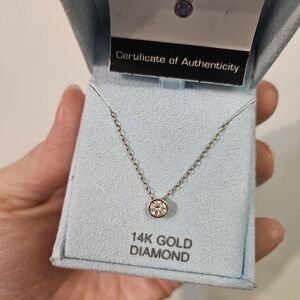 0.25Natural Diamond 14kt Necklace